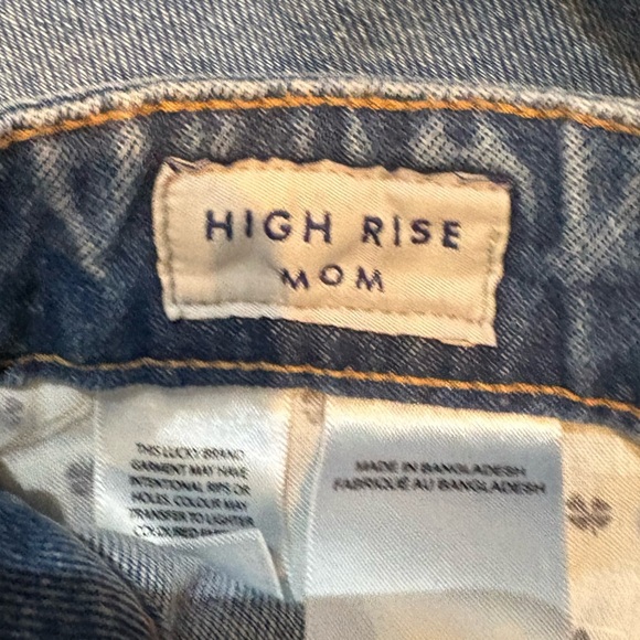Lucky Brand Highrise Mom Patch Works Blue Jeans Size 6 Cotton - Picture 7 of 12